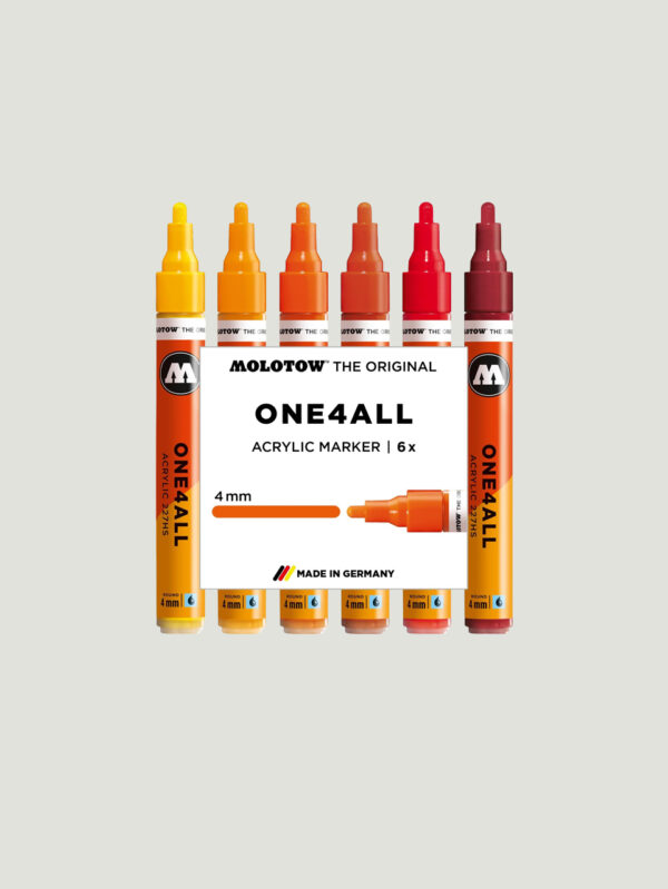 Molotow One4All 227HS Acrylic Marker Hot Set (4.0 mm Line Width, High Coverage and Permanent, Quick Drying, Refillable, for Almost All Surfaces) Pack of.jpg